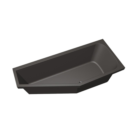 Xenz Lagoon Baignoire d'angle - 170x75x48 - bonde Centrale - Droite - Compact - acrylique - anthracite SW102982