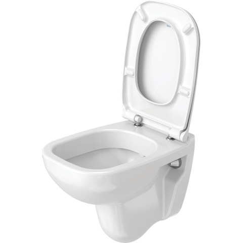 Duravit D-code WC-zitting - 44.3x35.9x5cm - met softclose - kunststof - compact - wit glanzend SW46981