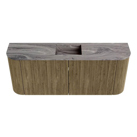 Mondiaz JOYA-DLUX 103.2cm toiletmeubel - ronding links en rechts kleur Dusk - Wastafel FAYE positie Midden 1 kraangat kleur Sombra. SW1426186