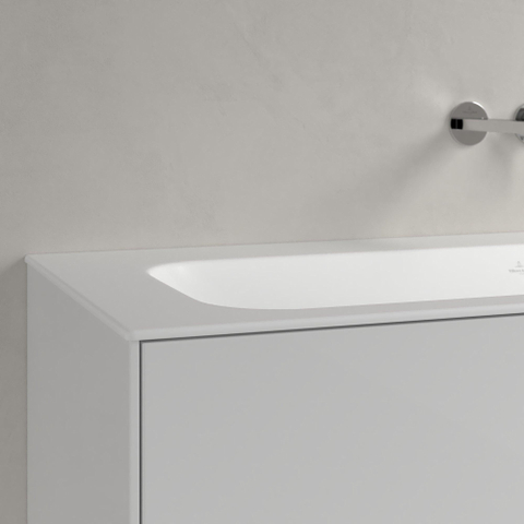 Villeroy & Boch finion meubelwastafel - 120x50 - zonder kraangat - zonder overloop stonewhite CeramicPlus - Stone White (mat wit) SW209391