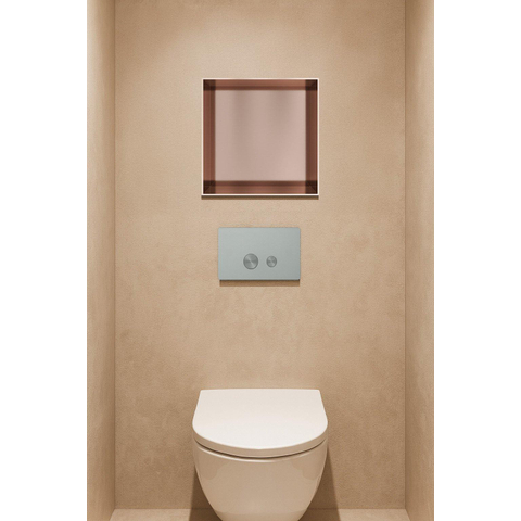 Hotbath &MORE Inbouwbox of inbouwnis - 30x30x10 - frameless - PVD - geborsteld koper SW1246542