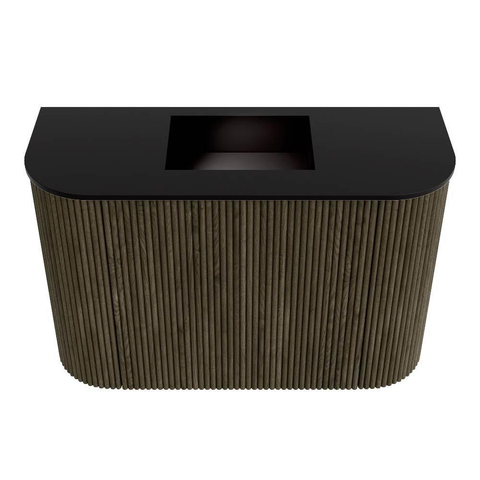 Mondiaz JOYA 63.2cm meuble de salle de bains WC - arrondis gauche et droite couleur Shadow - Vasque FAYE position Milieu Sans trou de robinet couleur Urban SW1421519