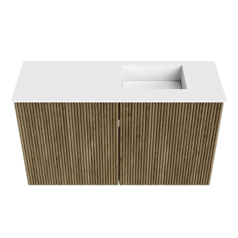 Mondiaz JOYA 70cm meuble de toilette - couleur Dusk - Vasque FAYE position Droite Sans trou de robinet couleur Talc SW1421583
