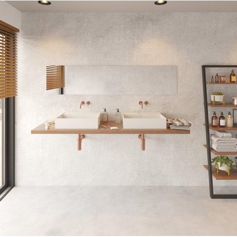 Ideavit Solidbliss wastafel - 50x40x12cm - zonder kraangat - wit SW704525
