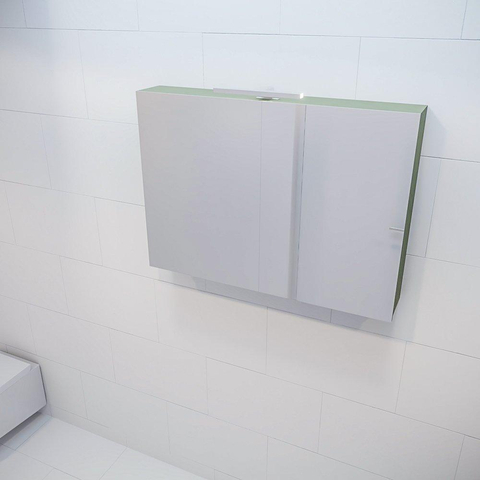 Mondiaz CUBB armoire de toilette – 100 x 70 x 18 cm – 2 portes – Army (vert) SW410053
