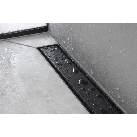 Hansgrohe RainDrain Match Douchegoot - 100cm - hoogte verstelbaar frame - mat zwart SW1590434