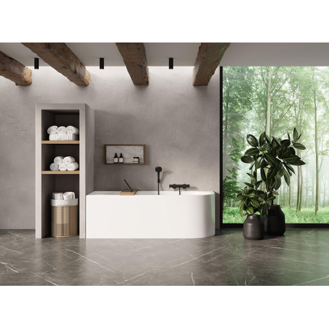 Collection de baignoire Looox baignoire d'angle - 170x70x55cm - gauche - blanc brillant SW810182