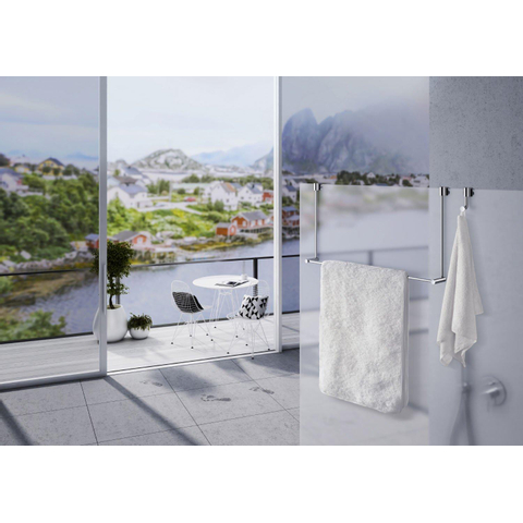 Smedbo Sideline Hoekdouchemand 60x33x110cm Massief messing Chroom SHOWROOMMODEL SHOW25417
