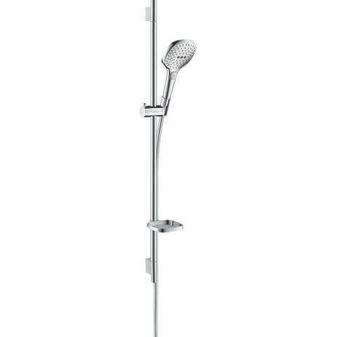 Hansgrohe Raindance Select E Doucheset - 120 - 3jet - ecosmart - met Unica - glijstang 90 cm en zeepschaal - hoogglans chroom GA20128