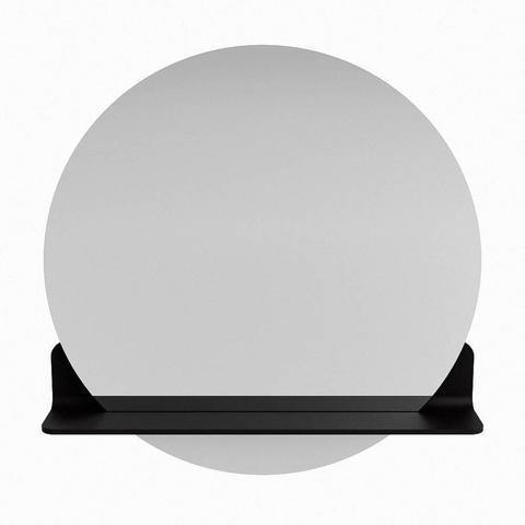 Mondiaz SPOT spiegel – Ø70 cm – met planchet – Urban (zwart) SW1235477