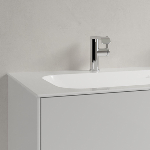 Villeroy & Boch finion meubelwastafel - met 2 kraangaten - 120x50cm CeramicPlus - zonder overloop - White Alpine (glans wit) SW106532