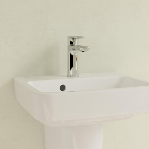Villeroy & Boch O.novo fontein - 45x37cm m.1 kraangat - met overloop - White Alpine (glans wit) SW448466