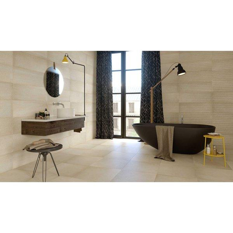 ÉCHANTILLON Ceralto Pixelio Craft Carrelage mural 30x90cm 11.3mm rectifié pâte blanche Cream SW976389
