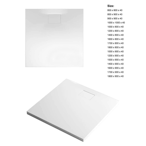 Xenz Flat Zero receveur de douche - 100x80x4 - acrylique - blanc SW378980
