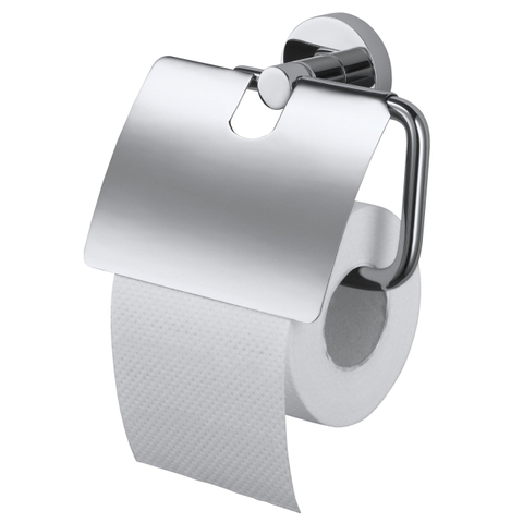 Haceka Kosmos Porte-rouleau de papier toilette - avec couvercle - chrome SW654001