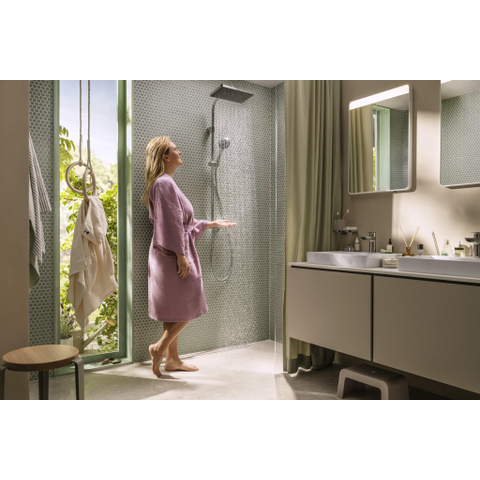Hansgrohe Activera Q colonne de douche - 29x18cm - thermostatique - ecosmart - chromé SW1566639