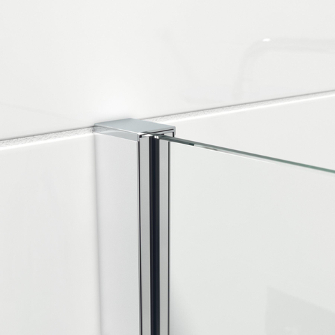 Saniclass Bellini Douche à l'italienne 120x200cm verre de sécurité bande satinée anti-calcaire chrome SW238195
