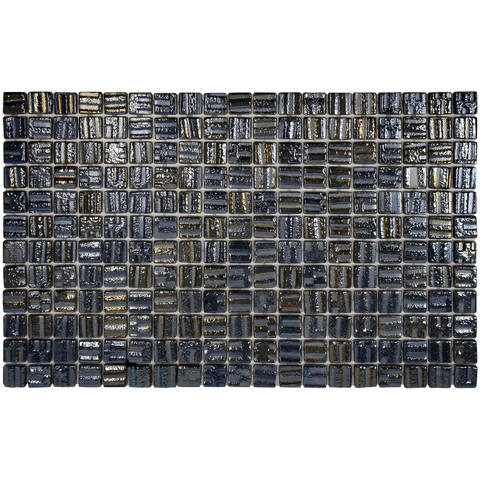 ÉCHANTILLON - The Mosaic Factory Valencia carreau mosaïque - 32,8x51,8cm - Carreau mural - carré - 3D Black Pearl SW1248534