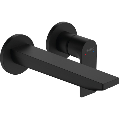 Hansgrohe Rebris e 1 greeps wastafelkraan - inbouw - wandmontage - met uitloop 20 cm - mat zwart SW796583