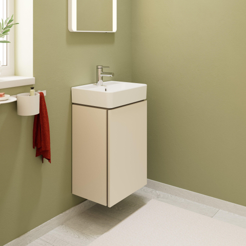 Hansgrohe Xanuia Q Wastafel/Fontein - 45x34cm - inbouw - 1 kraangat - met overloop - smartclean - glans wit SW1165133
