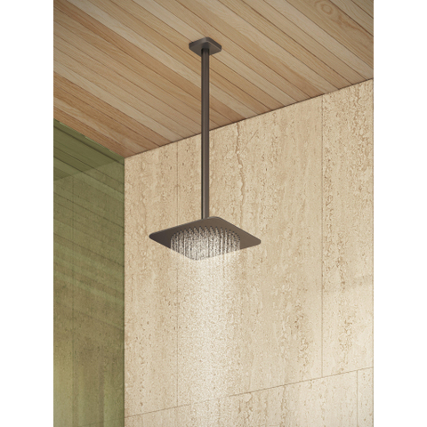 AXOR Citterio C hoofddouche - 27x27cm - met plafondaansluiting - brushed black chrome (zwart) SW1152116