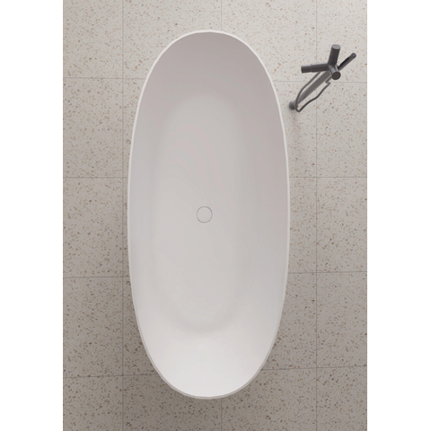 ZEZA Solid Baignoire îlot - 170x75cm - solid surface - blanc mat SW976292