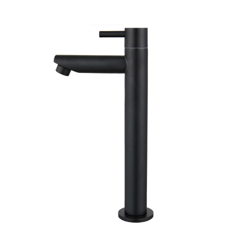 Fortifura Calvi Fonteinkraan - 23cm - verhoogd - opbouw - mat zwart SW1476845
