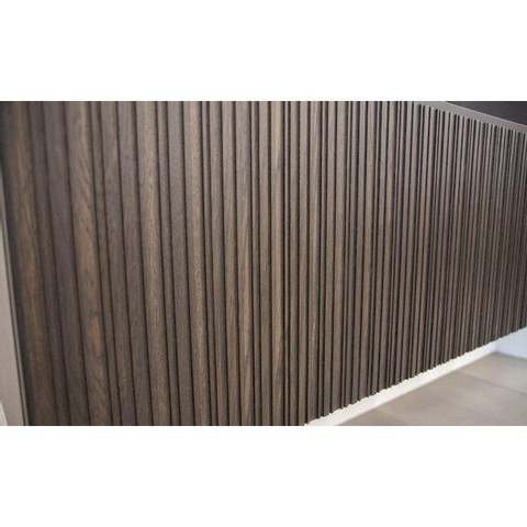 Saniclass Holz Base Badkamermeubelset - 100cm - 1 keramische wasbak zwart - zonder kraangat - 1 lade - donker eiken SW1025681