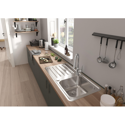 Hansgrohe Focus m42 1 greeps keukenkraan - 220 uittrekbare vuistdouche - 2 straalsoorten - hoogglans chroom SW241693