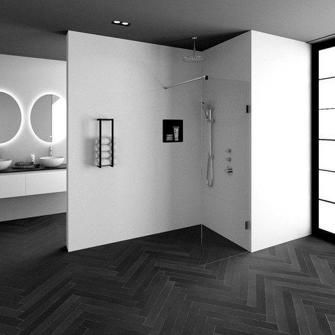 BRAUER Créer Douche à l'italienne - 70x200cm - sans profil - anti-calcaire - verre de sécurité 8mm - chrome SW223866