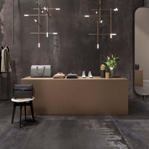 ÉCHANTILLON Ceralto Kubico Carrelage sol et mur 80x80cm 9mm rectifié R10 grès cérame Dark SW911834