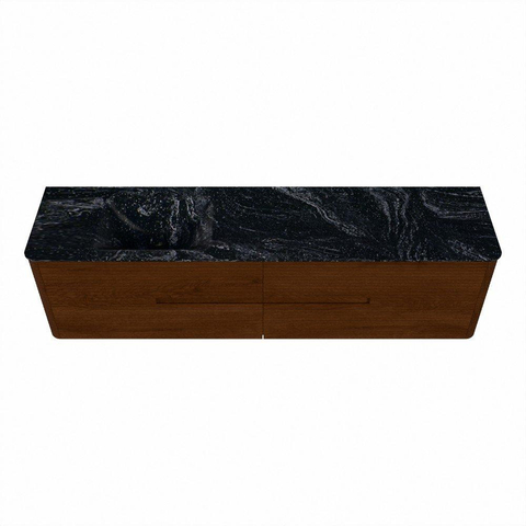 Mondiaz CIRO-DLUX Meuble de salle de bains - 190x45x50cm - Lavabo en solid surface Lava - 1 vasque à gauche - 1 trou de robinet - 4 tiroirs - Ruby SW1531622