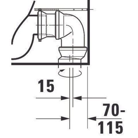 Duravit D-Neo toilette sur pied 37x65x40cm sans réservoir blanc brillant SW640485