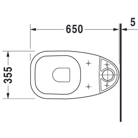 Duravit D-code Duoblokpot - diepspoel - met AO - 35.5x65cm - inclusief bevestiging - zonder reservoir - wit SW69725