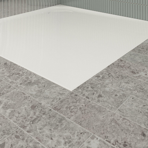 Villeroy & Boch Ecora douchebak - 90x90x3.5cm - hoekafvoer - white alpine (wit) SW1558942