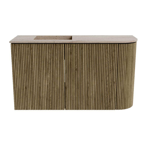 Mondiaz JOYA-DLUX Meuble de salle de bains - 71,6cm - arrondi droit couleur Dusk - Vasque FAYE position gauche Sans trou de robinet couleur Saba SW1426081
