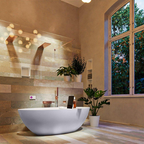 MONDIAZ FLOAT Vrijstaand bad - 170x80cm - Cale/talc SW491496