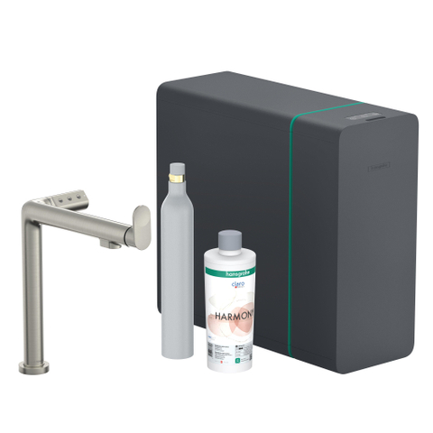 Hansgrohe Aqittura M91 SodaSystem 240, 1jet, starter set RVS-look SW1567480