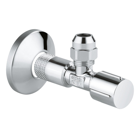 Grohe Hoekstopkraan - knel - 1/2x3/8 inch - met metalen greep - chroom SW32007
