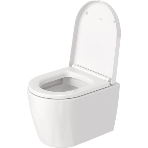 Duravit Me by starck Starck Mewandcloset - diepspoel - compact - rimless 37x48cm4.5L - met verdekte bevestiging - spoelrandloos - mat wit SW297038