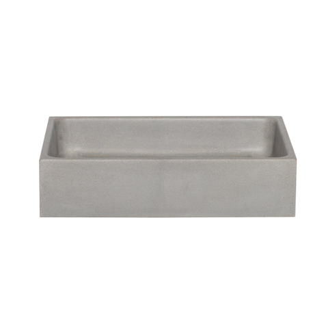 Ideavit opzetwaskom - 41.5x28x10cm - rechthoek - zonder kraangat - beton (grijs) SW799402