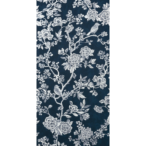 Ceralto Spectra Bande décorative - 60x120cm - 10.0mm - rectifié - Floral bleu SW704695