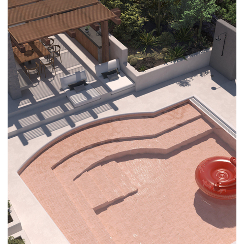 ÉCHANTILLON Terravito Ardeno Koko Pour carrelage mural - 150x50cm - 8mm - Rose SW1221361