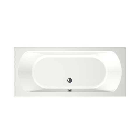 Xenz Lagoon Baignoire duo - 180x80x53 - bonde au milieu - acrylique - blanc mat SW103177