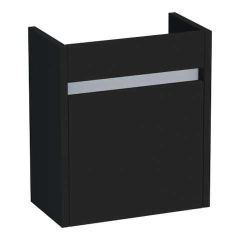 Saniclass Future Fonteinonderkast - 40x45x22cm - 1 linksdraaiende deur - greep - MDF - mat zwart SW370898