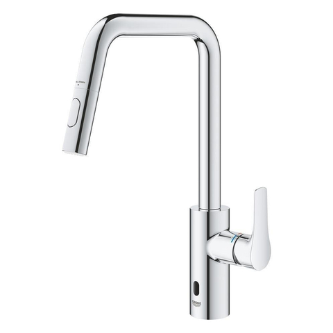 Grohe Eurosmart E Hybrid robinet de cuisine mélangeur bec en U double jet SW1234858