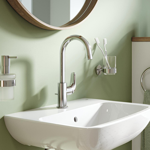 Grohe Swift QuickFix Wastafelkraan - l-size - met trekwaste - chroom -licht beschadigd- OUTLETSTORE STORE45002