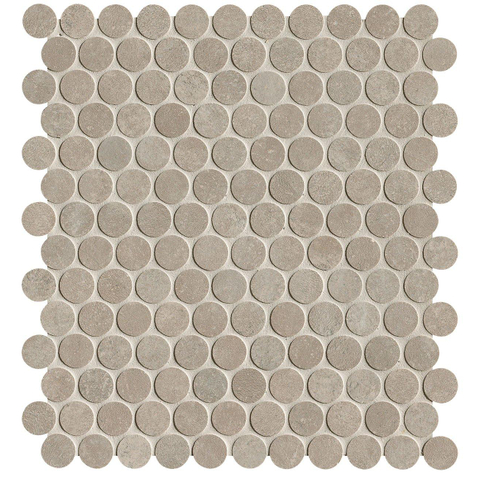 Terravito Elzino Mozaïektegel - 29x32.5cm - rond - 9mm - Grey mat SW1119917