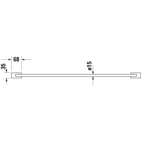 Duravit Karree Handdoekhouder - 80cm - hoogglans chroom SW55125