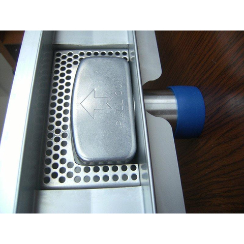 Wiesbaden 3e génération caniveau de douche avec flasque et grille 50 x 7 cm inox SW8507